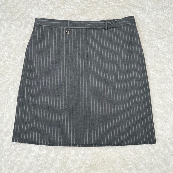 Michael Kors Dresses & Skirts - Michael Kors Women's 16 Gray Striped Pencil Skirt Office Wool Blend Academia
